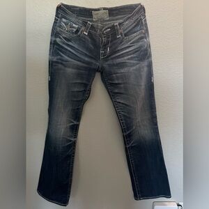 Big Star Jeans in dark Blue with Distressed Finish no holes